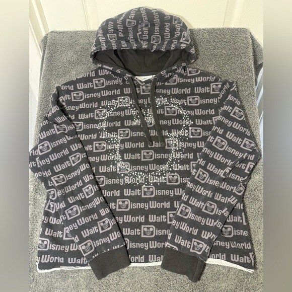Disney Tops - Disney World Black and Gray Hoodie
